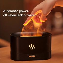 1pc Colorful Flame Aromatherapy Humidifier with USB Plug - Perfect for Bedroom, Bedside, and Dormitory - Simple and Retro Design - Ideal Birthday Gift