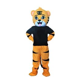Хэллоуин Высокое качество футболка тигр костюм талисмана мультфильм нарядное платье быстрая доставка взрослый размер