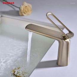 Bathroom Sink Faucets GUNNAR Basin Mixer Tap Faucet Wash Bath &Fol D Washbasin Black Brass