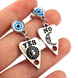 Gothic God Of Eyes Ouijas Planchette Drop Earrings Witchcraft Board Sun Moon Yes No Heart Fashion Jewellery Dangle & Chandelier306S