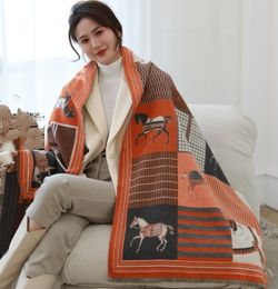 Wholesale Cashmere Air-Conditioned Room High-End Shawl Women's Outdoor New Big Brand Internet Celebrity Warm Scarf All-Match Scarfs Dual-Use