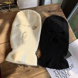 Cycling Caps Masks Balaclava Face Mask 3 Hole for Cold Weather Winter WindproofSki Men and Women Motorcycle For Party 230922
