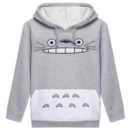 Raisevern 3D Thick Sweatshirt Harajuku Cartoon Totoro Animal cat Print Women Cosplay Suit Hoodie Spring Autumn Outside Clothes cot264n