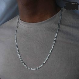 Chains RUIGE Figaro Chain Necklace For Men Punk Silver Color Stainless Steel Long Hip Hop Jewelry Gift