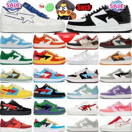 Designer Casual Shoes Chamois Patent Leather Black White Baby Blue Orange Camo Green Pastel Pink Nostalgic Burgundy Grey Men Women Fashion Outdoor Running Sneakers