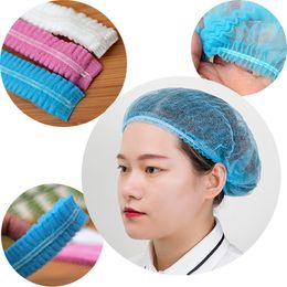 Shower Caps 100PCS Non-woven Disposable Hats Women Men Elastic Pleated Dust Shower Caps for Spa Hair Cap Salon Bathroom Barbershop el 230922