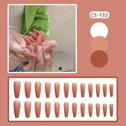 False Nails Wearing Long Ballet Fake French Solid Colour Nail Patches Multi-color Fashionable Waterproof