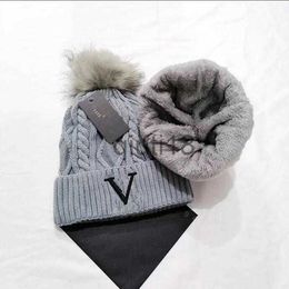 Beanie/Skull Caps Designer Winter Knitted Beanie Woollen Hat Women Chunky Knit Thick Warm faux fur pom Beanies Hats Female x0922