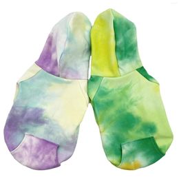 Dog Apparel Wholesale Cotton Luxury Clothes Tie Dye Cute Puppy Cat XS-2XL Chihuahua Yorkshire Outfit Hoodie Sweatshirt