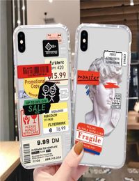 Retro Bar Code LabeCell Phone Cases lWith Airbag Covers For iPhone 12 11 Pro Max XR XS X 8 7 6 Plus Soft TPU Cover Whole DHL f2811264