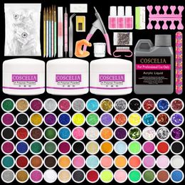 Nail Art Kits Acrylic Kit with Glitter Powder Liquid Monomer for Nails Professional Set Brush Manicure Tools US Warehouse 230921
