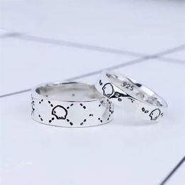 Women Designer Ring For Man Fashion Skull Letter G Fine Silver Luxury Rings with Box Jewellery sapeee311d