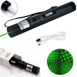 1500Miles Green Laser Pointer Pen Star Beam 1 mW USB Charger Rechargeable Lazer