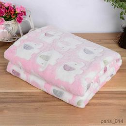 Blankets Swaddling Cute Elephant Cartoon Baby Blanket Newborn Elephant Air Conditioning Quilt Coral Velvet Quilt Baby Products