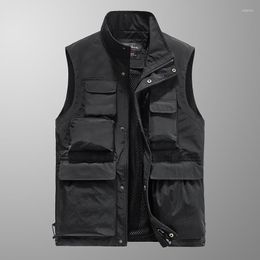 Men's Vests Spring Hunting Vest Coat Summer For Men Motorcyclist Cardigan MAN Clothing Denim Gilets Tactical Military