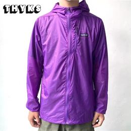 Men s Jackets Waterproof Lightweight Quick Drying Couple s Jacket Outdoor Sports Hooded Sun Protection Suit Solid color Retro Loose Brand Coat 230922
