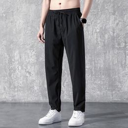 Men's Pants With Deep Pockets Loose Fit Casual Drawstring Jogging Trousers For Running Workout Training Basketball