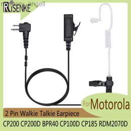 Walkie Talkie RISENKE 2 Pin Earpiece Compatible with Motorola CP200 CP200D BPR40 CP100D CP185 RDM2070D Two Way Radio Headset Walkie Talkie HKD230922