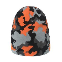 Winter Warm Knitting Beanie Hat Men's Slouchy Camouflage Beanie Unisex Winter Warm Cotton Camo Knitted Ski Caps Outdoor Warm q173