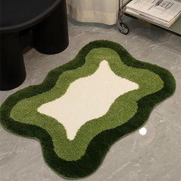 카펫 그라디언트 컬러 터프 러그 소프트 플러시 두꺼운 푹신한 카펫 방 바닥 매트 장식 방지 슬립 흡수성 목욕 화장실 매트 230922
