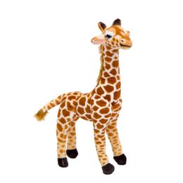 Plush Dolls 35-55cm Real Life Plush Giraffe Stuffed Soft Lifelike Aanimals Soft Doll Kids Home Decor Birthday Gift for Children 230922