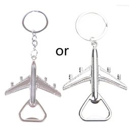 Keychains Unique Aircraft Keychain Metal Keyring With Bottle Opener Fashion Pendant Women