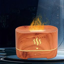 Creative Simulation Flame Aroma Diffuser Home Mini Smart Essential Oil Desktop Mute Ultrasonic Flame Humidifier