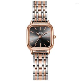 Wristwatches Women Watch With Small Square Dial Simple Minimalist Quartz Watches Ladies Clock Female Vintage Fashion Metal Reloj Wristwatch