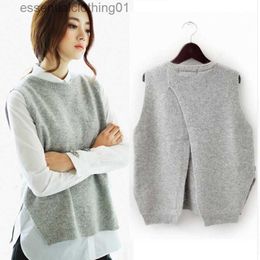 Women's Vests TAILOR SHEEP women vest waistcoat jacket women sweater loose vest o-neck pullover big yards vest female hedging L230922