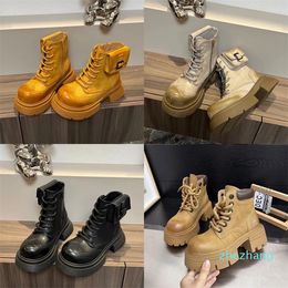 2023-designer Vintage wash Colour to make old ankle boots Girl cowboy boots New leather lace-up round toe patchwork outdoor