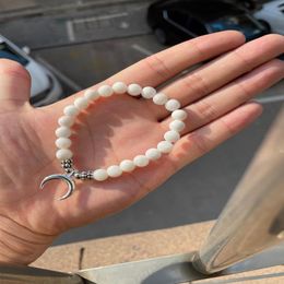 New SN1334 Natural Moonstone with big moon pendant in silver and gold Bracelet304A