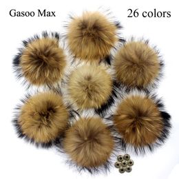 Beanie/Skull Caps 5pcs/lot Wholesale Natural Fur Pompoms for Knitted Winter Hats Real Raccoon Pom Poms For Beanies Scarves Large Fur Pompons 230921