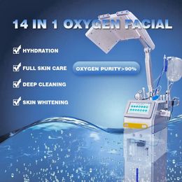 Multifunctional 14 In 1 Hydro Dark Circles Remove Facial Beauty Device Commercial Use Hydrating Oxygen Therapy Facial Machine