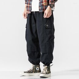 Men's Pants Spring Autumn Straight-leg Tooling Overalls Trousers Plus-size Loose Hip-hop Sports Beamed Wide-leg Male Clothes