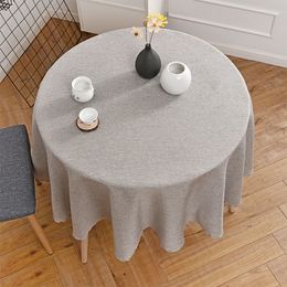 Table Cloth Table Cloth Round Tablecloth Solid Color Cotton Linen Elegant Table Clothes Wedding for Dining Table Party Event Table Cover 230921
