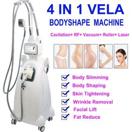 4 Handles Vela Roller Cavitation Vacuum Cellulite Removal Body Shape RF Wrinkle Removal Face Rejuvenation Anti aging Machine SPA