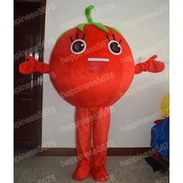 Performance Red Tomato Mascot Costumes Cartoon Character Outfit Suit Carnival Adults Size Halloween Christmas Party Carnival Dress suits