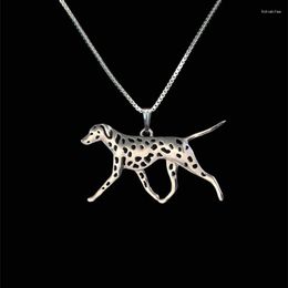 Pendant Necklaces Gold Silver Colour Dalmatian Necklace Dog Jewellery Women Friend Choker 10pcs/lot