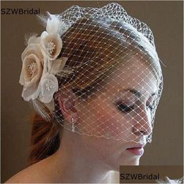 Headpieces Arrival Hats For Ladies Bridal Hair Accessories And Fascinators Handmade Flowers Headdress With Combheadpieces Drop Deliver Dhly9