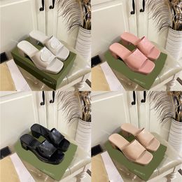 Brand Slippers Dupe AAAAA Candy Slippers Jelly Thick Bottom Women Slides Platform Alphabet Lady Patent Fashion Shoes 35-41