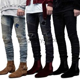 Men's Jeans 2018 Men Jeans Fashion Stretch Hip Hop Skinny Biker Jeans For Men Y8022 J230922
