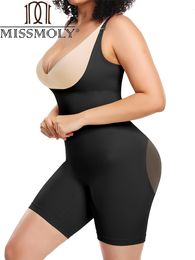 Arm Shaper MISSMOLY Womens Shapewear Open Bust Bodysuits Thighs Slimmer Butt Lifter Seamless Corset Slimming Full Body 230921