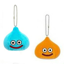 Plush Keychains Cartoon Dragon Quest Smile Slime Plush Keychain Small Pendant 10CM Kids Stuffed Toys For Children Gifts 230922