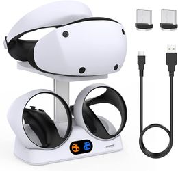 VRAR AccessORISe Charging Station Base for PSVR2 Controller VR Headset Display Stand Dual Handle Charge for PS VR2 VR2 Accessories 230922