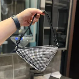 Luxury Women's crossbody bag Luxury Brand Sparkling Shoulder bag Designer Fashion Triangle Bag Diamond Tote Bag Women's underarm Tote chain purse