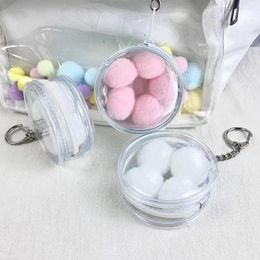 Storage Bags Jewellery Organiser Circular Transparent Box Badge Protective Bag Display Pouch Pendant Case Doll