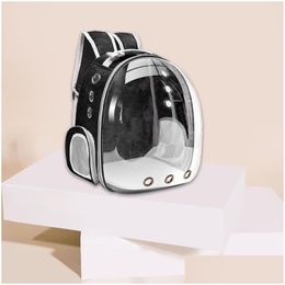 Cat Carriers Crates Houses Deluxe Bubble Backpack Breathable Carry Bag Hiking Dome Knapsack Drop Delivery Home Garden Supplies Ot7Si