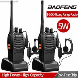 Walkie Talkie 1/ 2PCS Baofeng BF-888S Walkie Talkie 888s UHF 5W 400-470MHz BF888s BF 888S H777 Long Range Two Way Radio For hunting hotel HKD230922