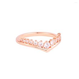 Cluster Rings QANDOCCI 2023 Winter Rose Timeless Wish Floating Pave Ring For Women 925 Silver DIY Fits European Fashion Charm Jewellery