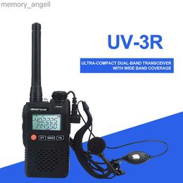 Walkie Talkie Baofeng walkie talkie UV-3R mini FM TWO WAY RADIO VOX dual band dual display with handsfree 2W 99ch HKD230922